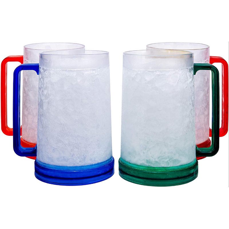 zhong_hua Freezer Beer Mugs With Gel, Beer Mugs For Freezer, Freezer